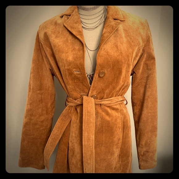 Fairweather Jackets & Blazers - Camel leather trench by Fairweather